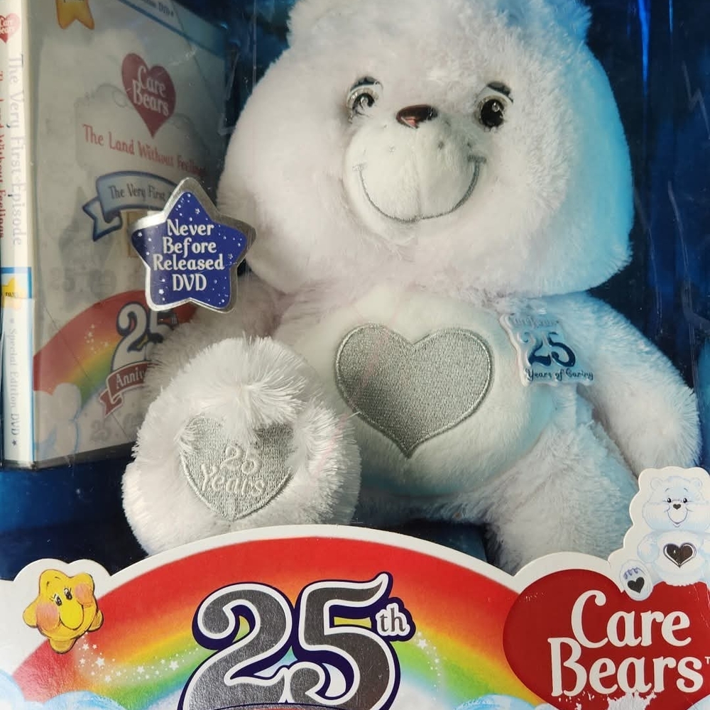 Care Bears White and Silver Stuffed Animal Plush